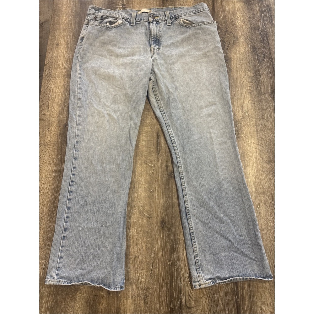Vintage Route 66 Baggy Jeans Low Rise Boot Cut B:20 Blue 100% Cotton Denim 38X30